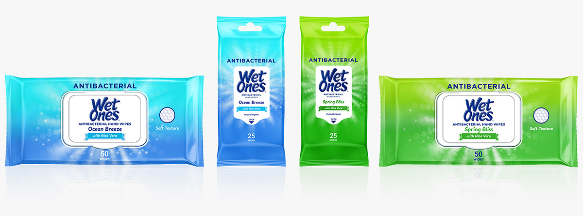 Wet Ones packaging design