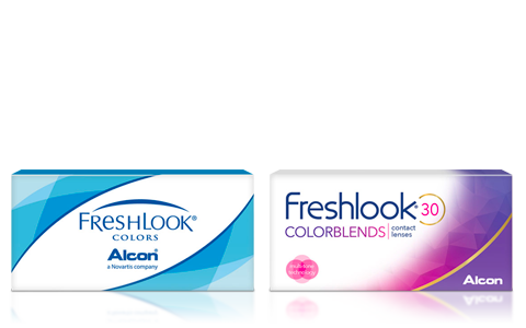 Freshlook contacts packaging brand refresh - before and after